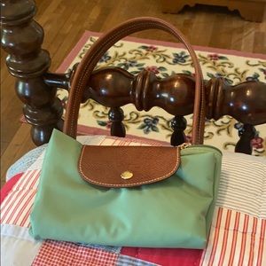 Green longchamp bag